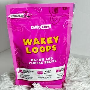 BARK Dog Treats Wakey Loops Bacon and Cheese NWT 4oz